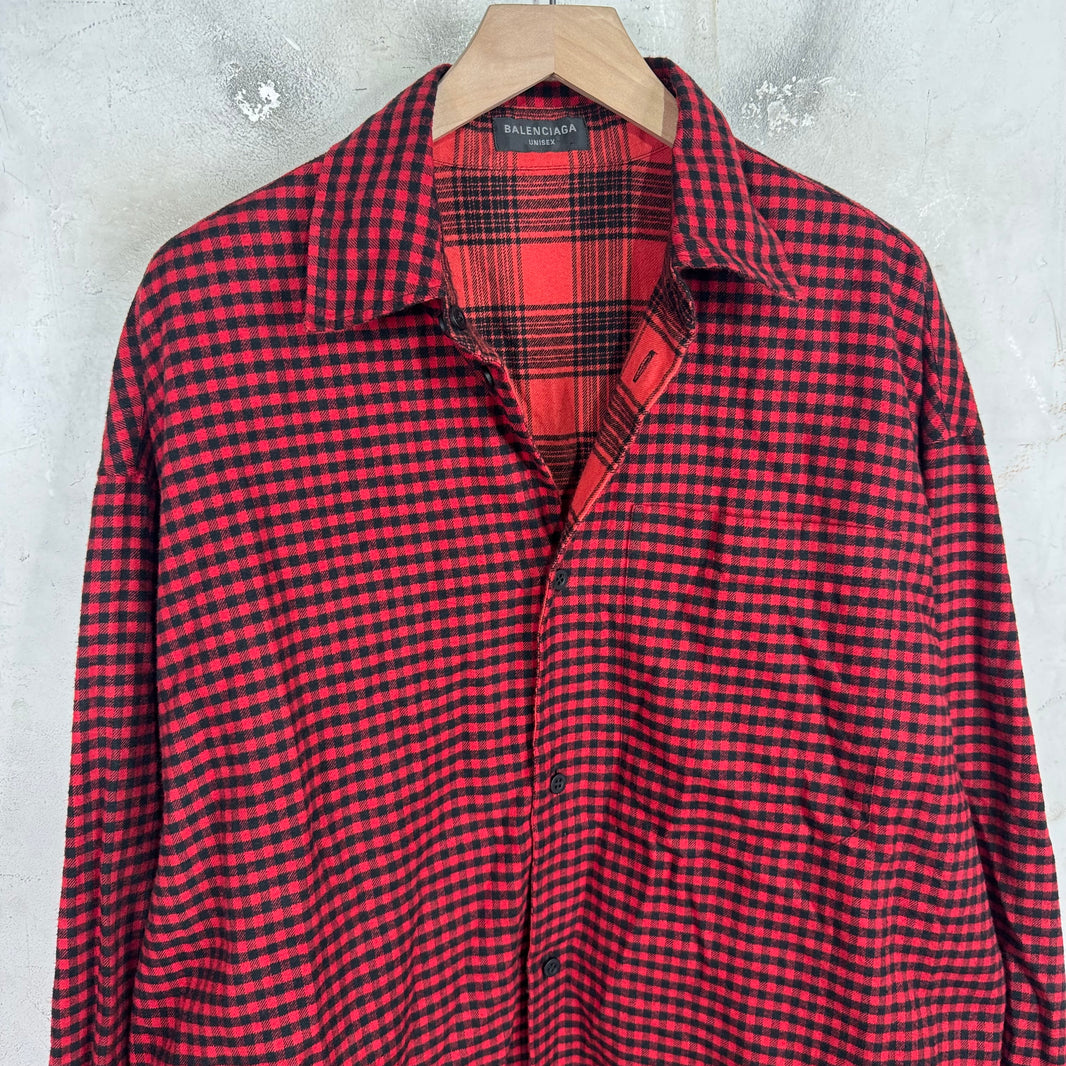 Balenciaga Multi Plaid Red Flannel