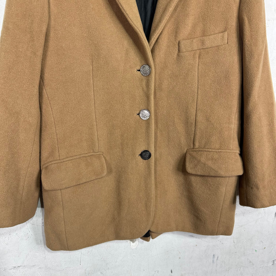 Helmut Lang Vienna Coin Button Camel Peacoat