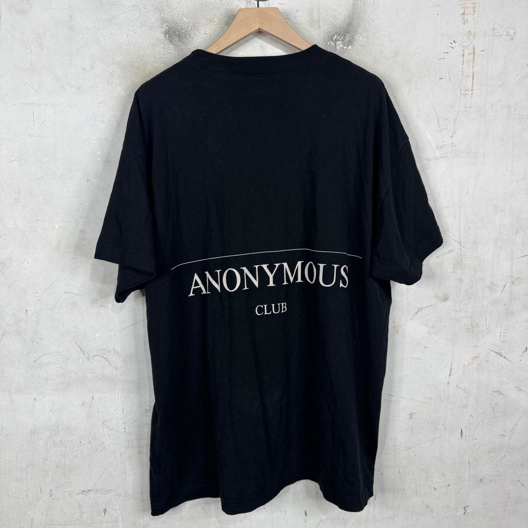 Hood By Air Black Anonymous Club Logo T-Shirt