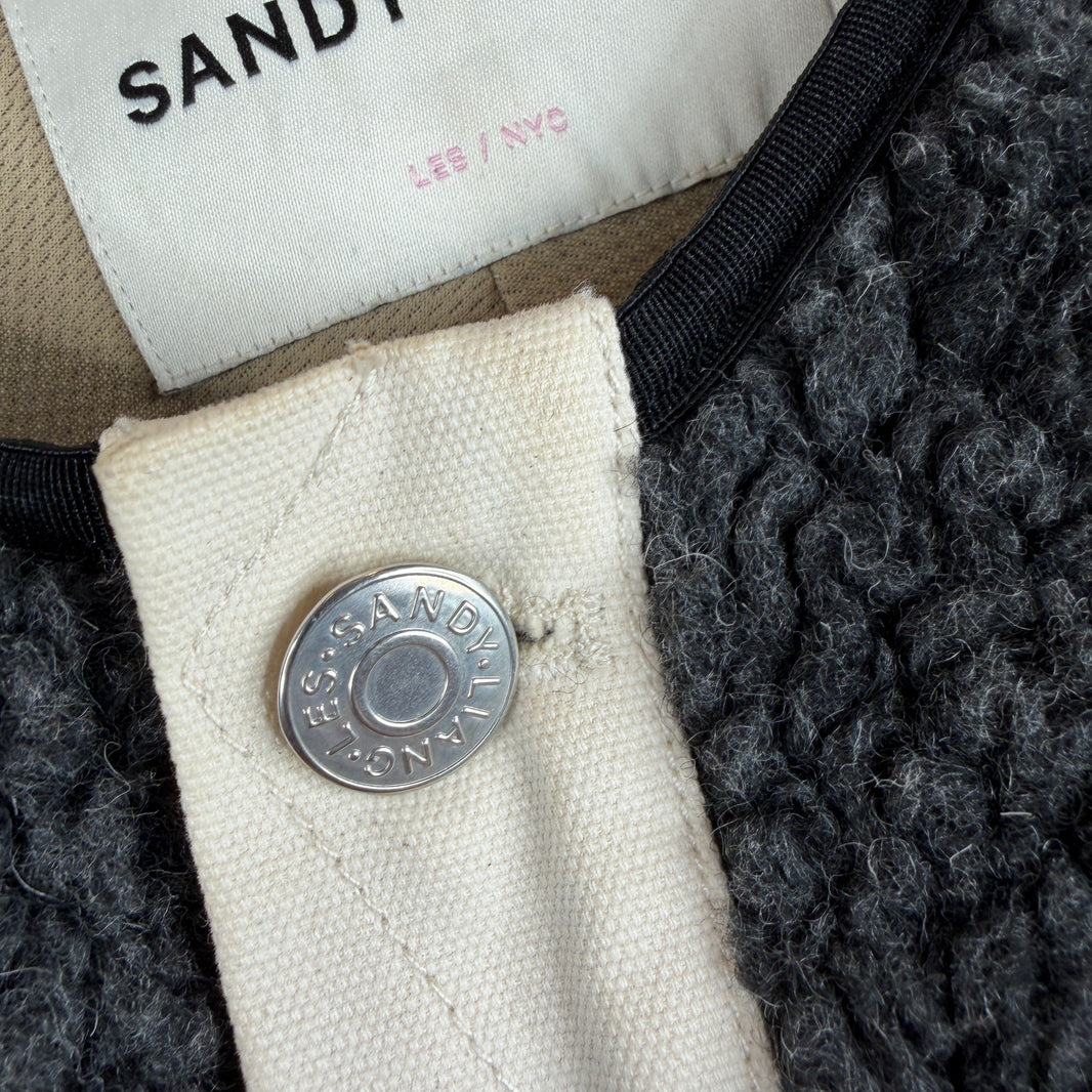 Sandy Liang Multi Patchwork Fleece Jacket