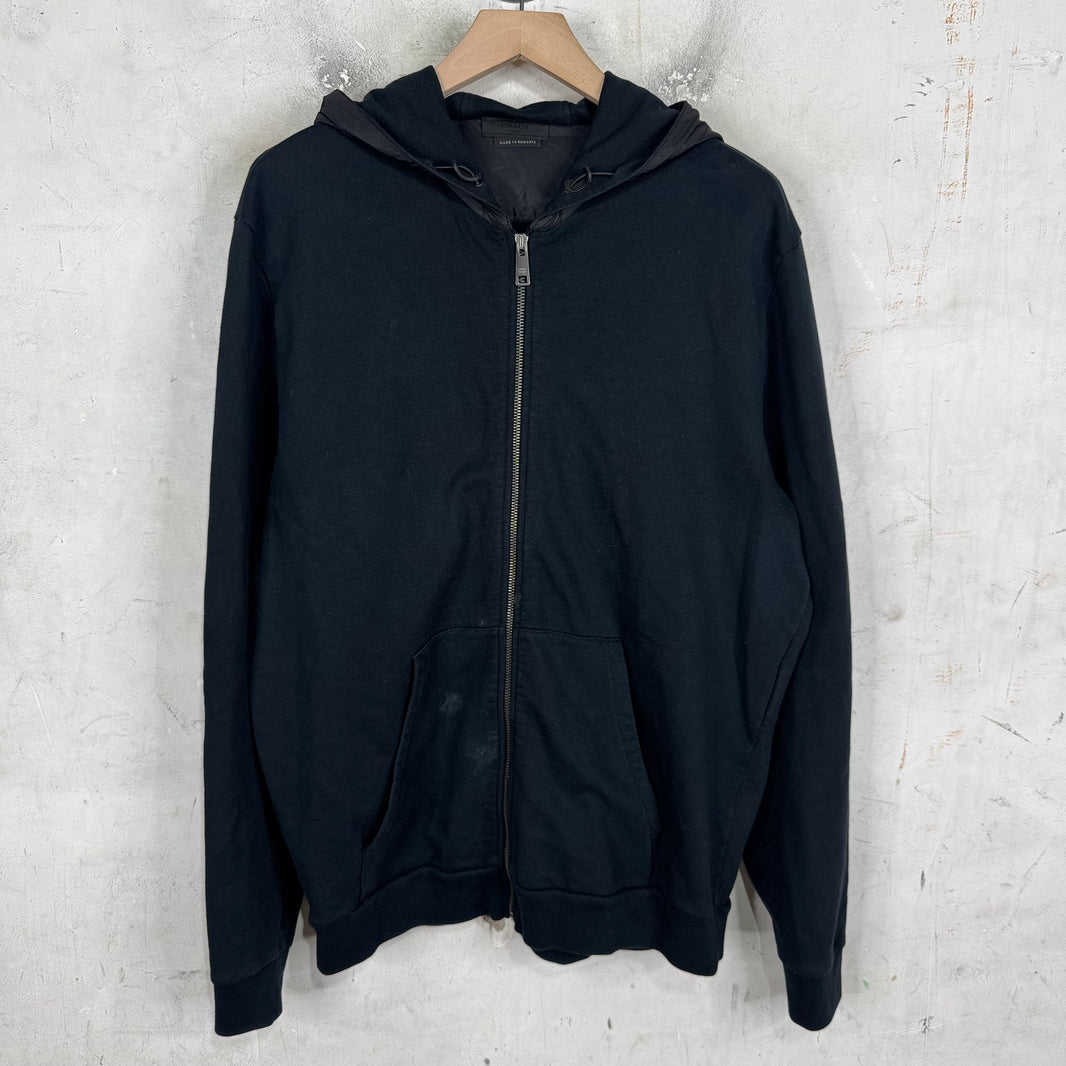 Prada Nylon Hooded Zip Hoodie