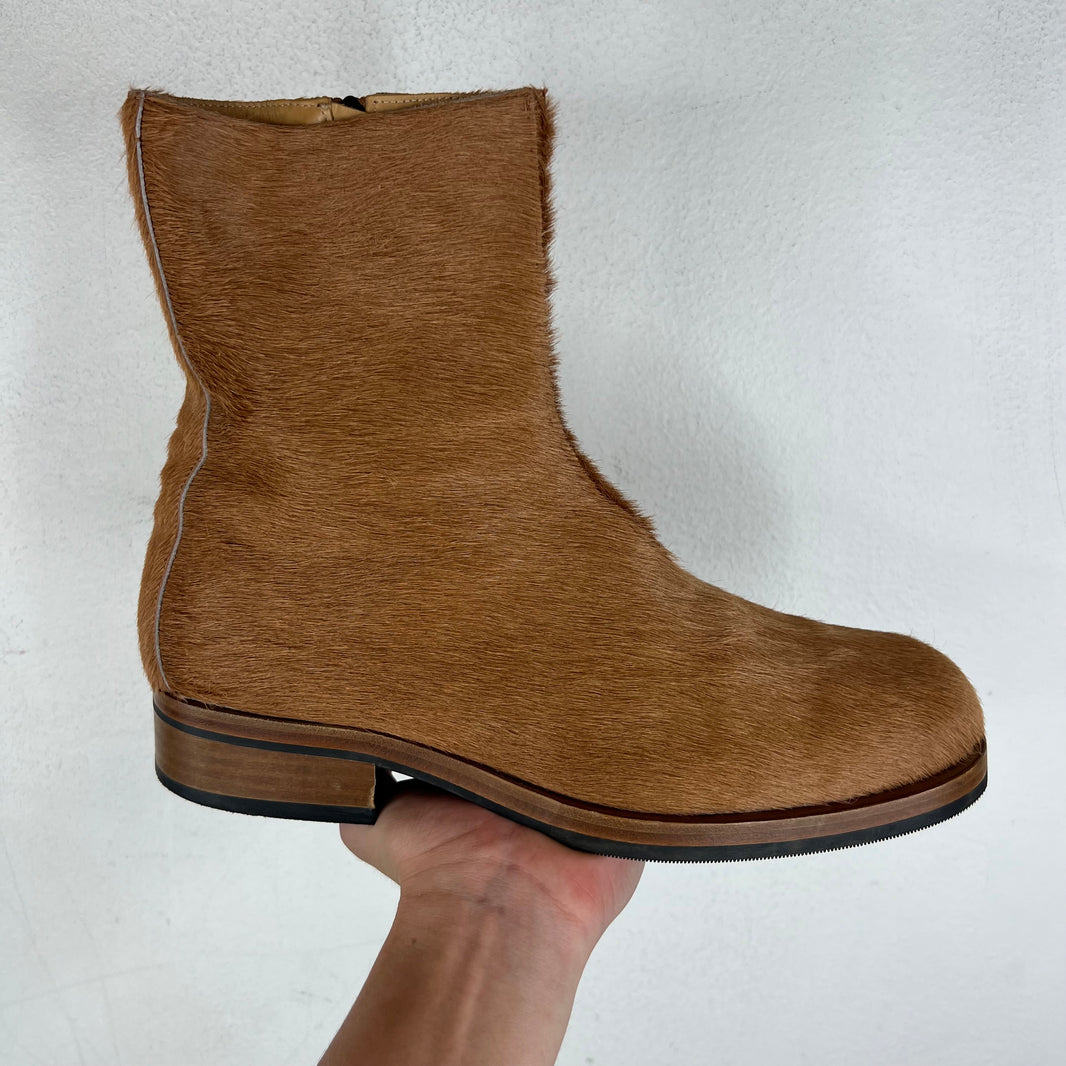 Our Legacy Pony Hair Caramel Camion Boots