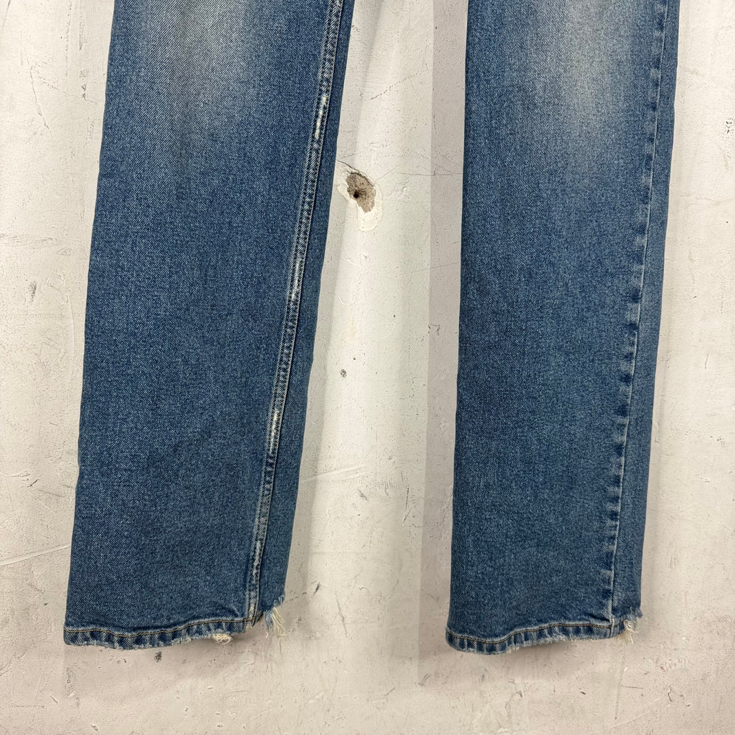 Balenciaga Medium Wash Distressed Skinny Jeans