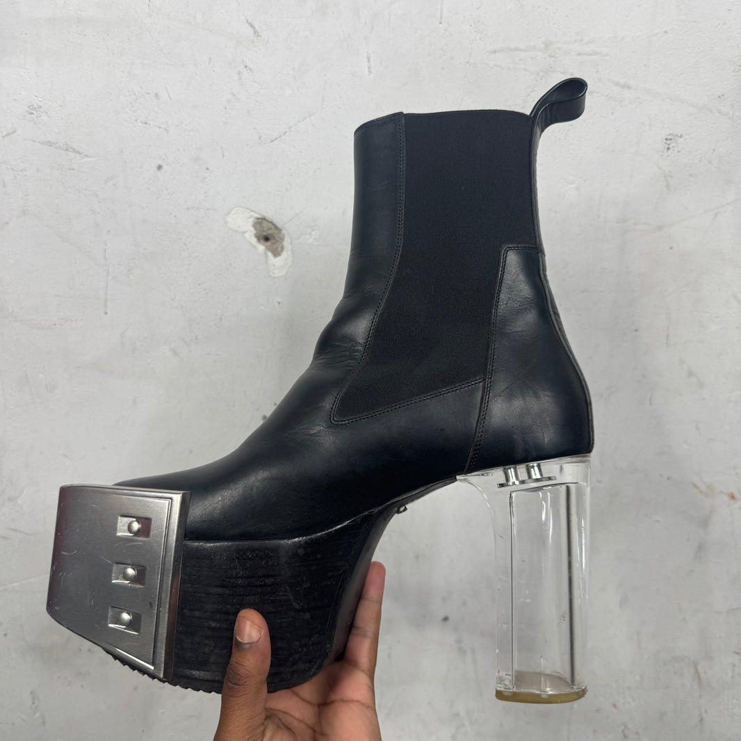 Rick Owens Black Kiss Heel Boots