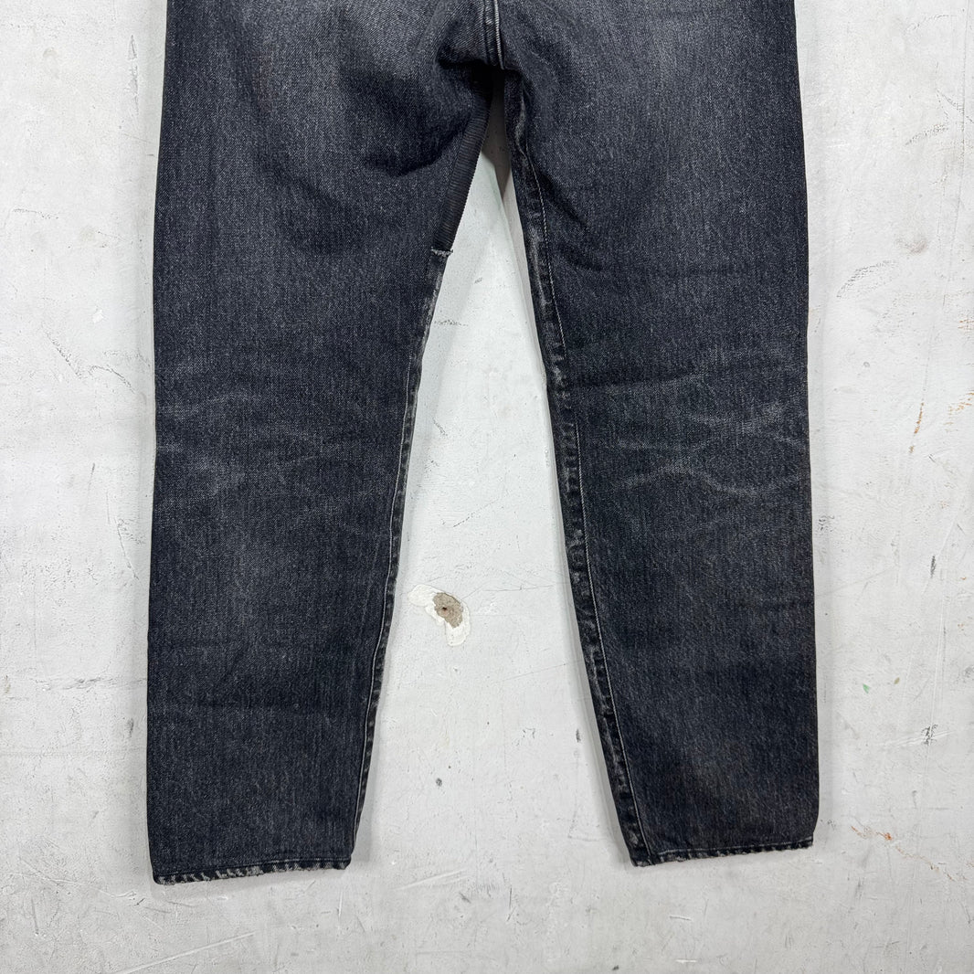 Saint Laurent Washed Black Patched D14 Jeans