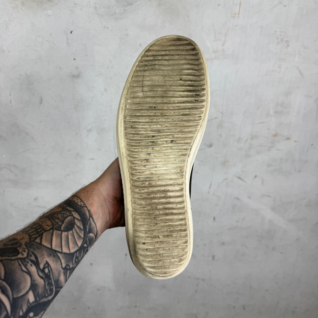 Rick Owens Black Leather Vans