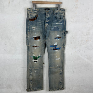 Amiri Lightwash Patched Carpenter Jeans