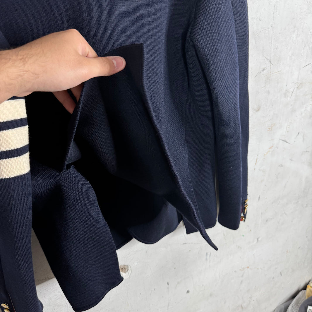 Thom Browne Navy Chore Sweater