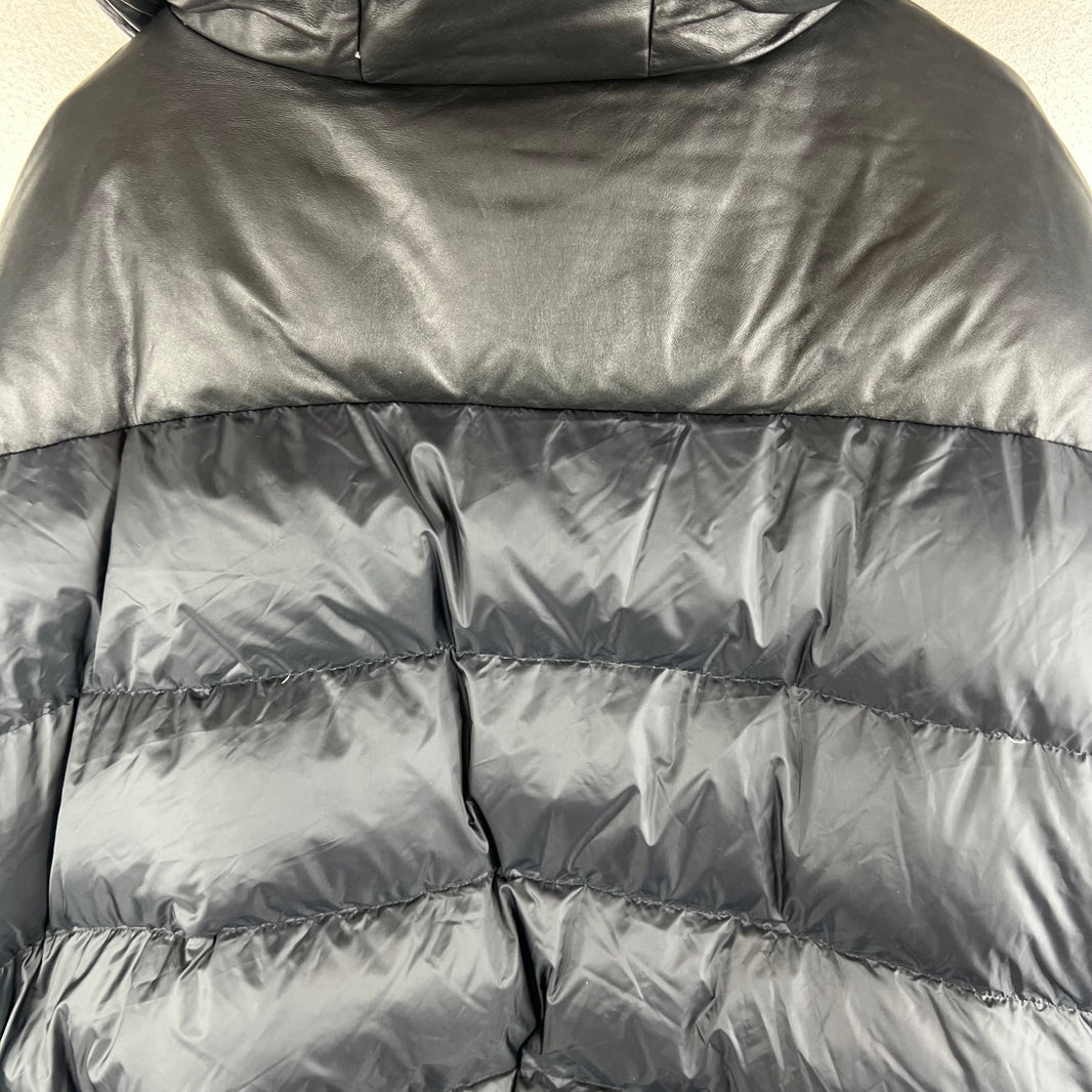 Amiri Faux Leather Puffer Zip Jacket