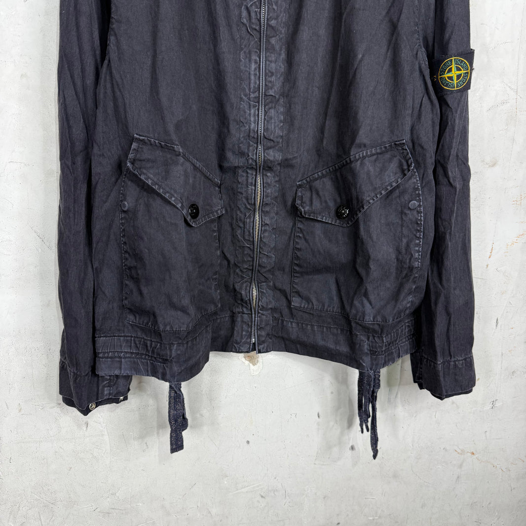 Stone Island 90's Ribbed Collar Canvas Jacket
