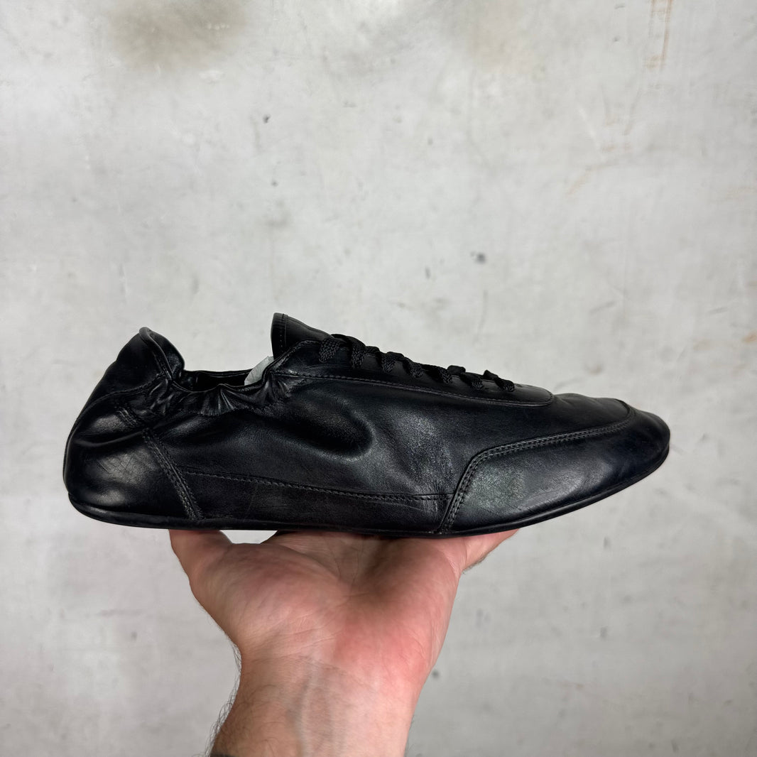 Prada Leather Collapse Sneakers