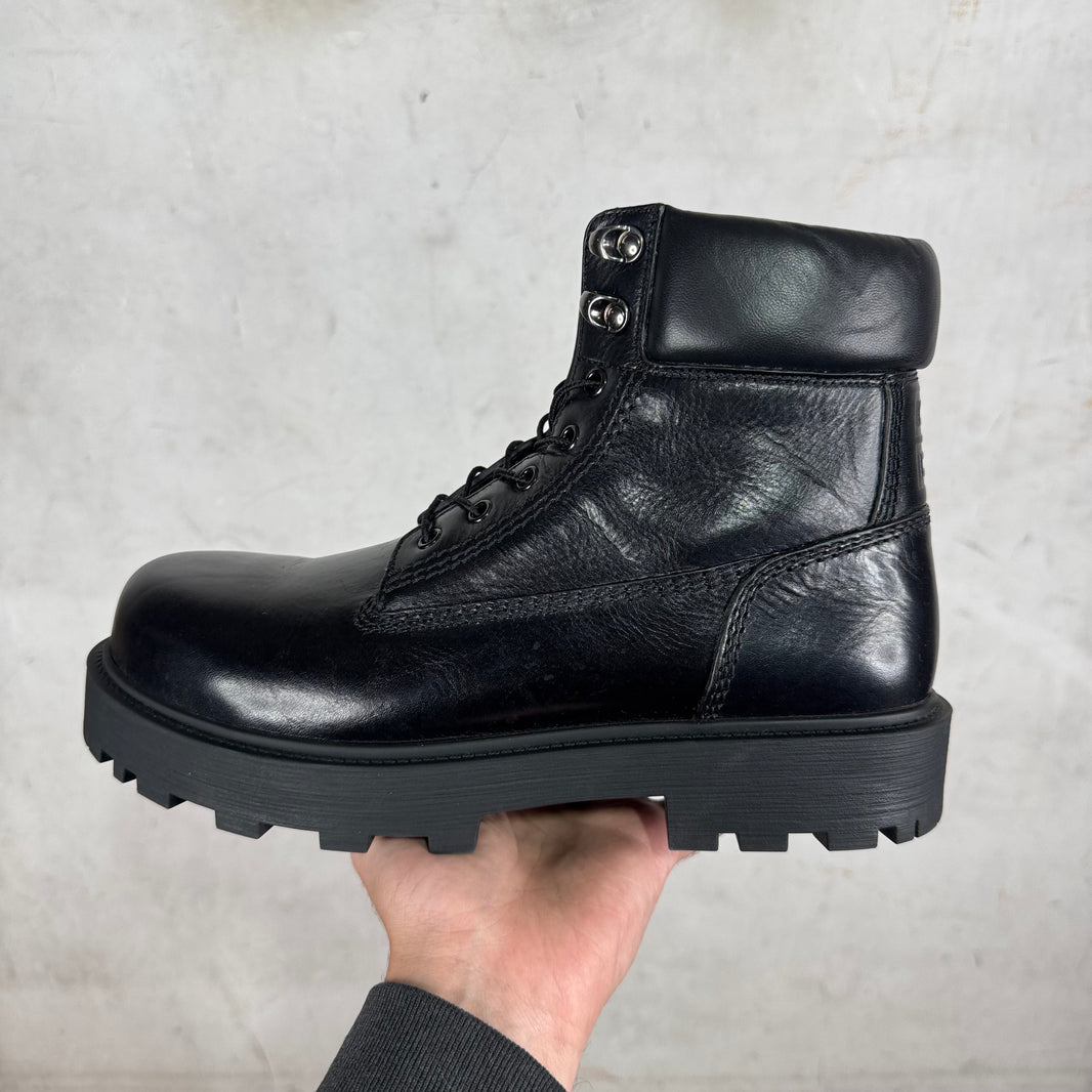 Givenchy Black Leather Work Boots