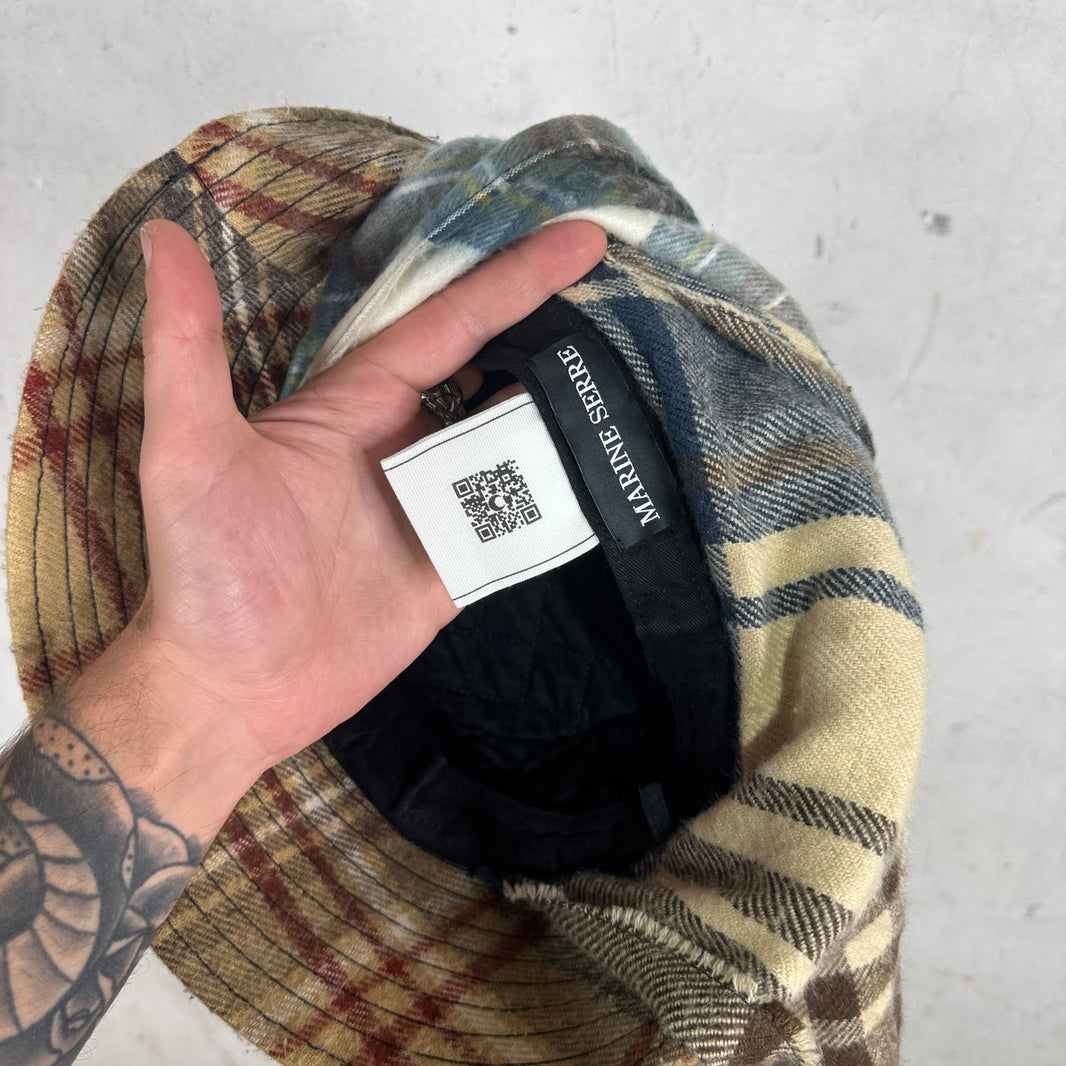 Marine Serre Plaid Scarf Bucket Hat