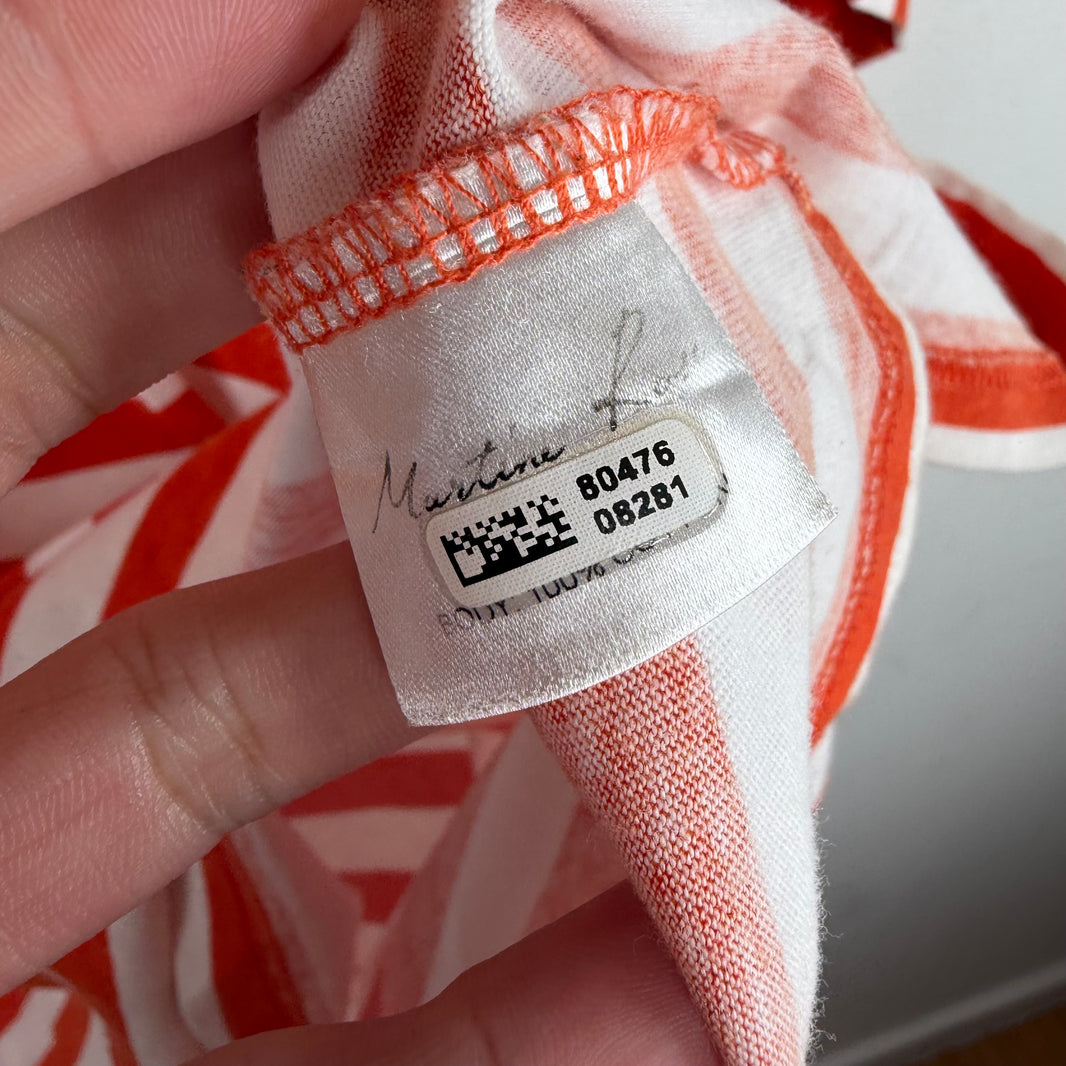 Martine Rose Orange Striped T-Shirt
