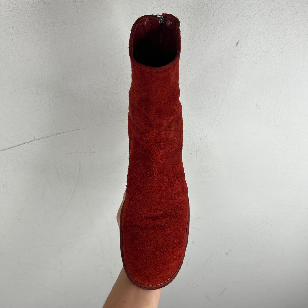 Guidi 986 Red Suede Boots