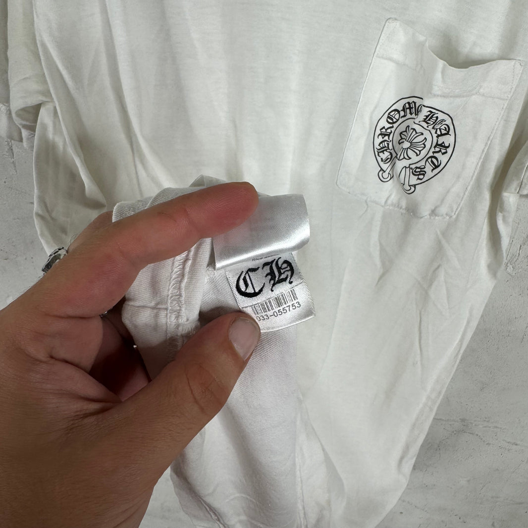 Chrome Hearts White Smoked Horseshoe T-Shirt