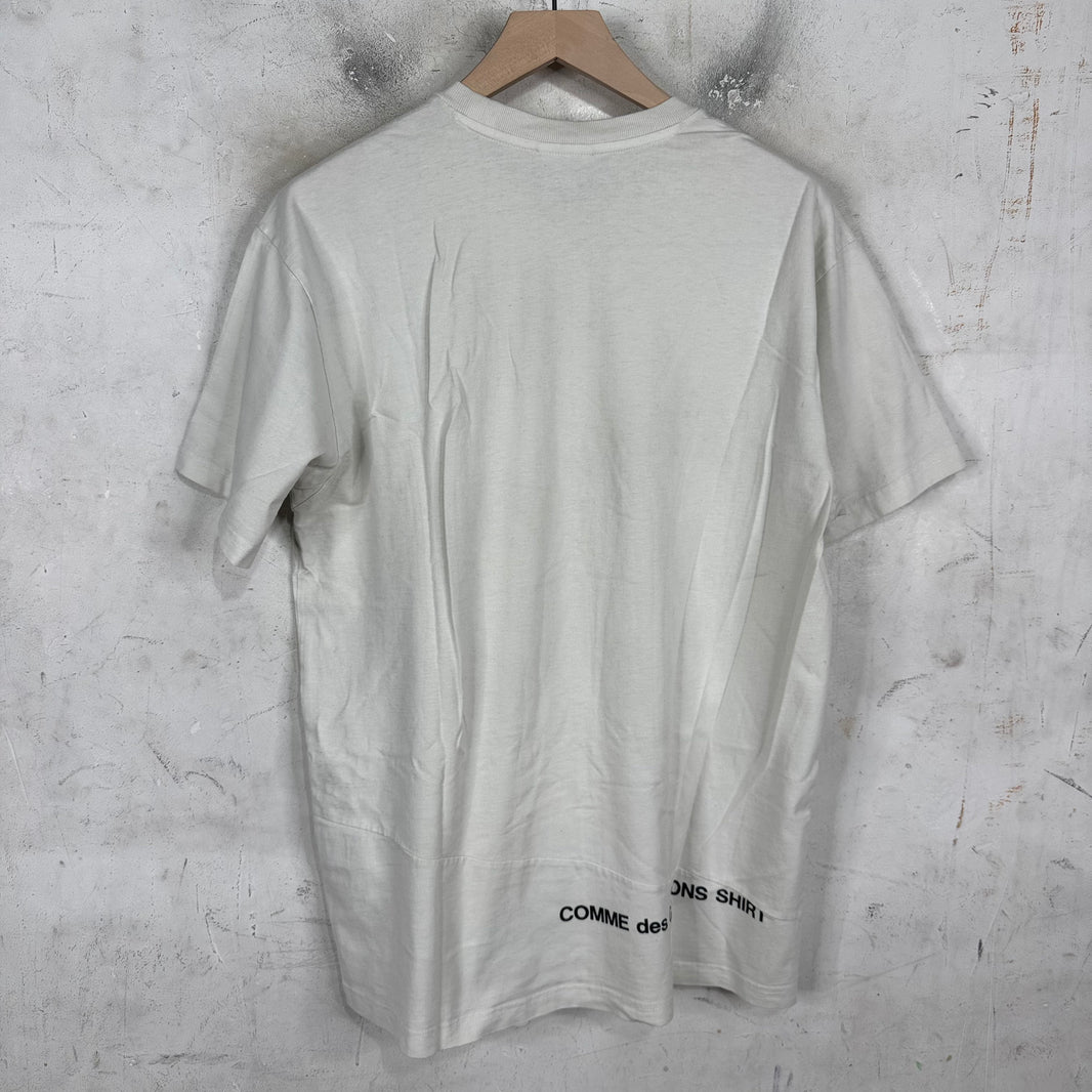 Supreme x CDG White Split Box Logo
