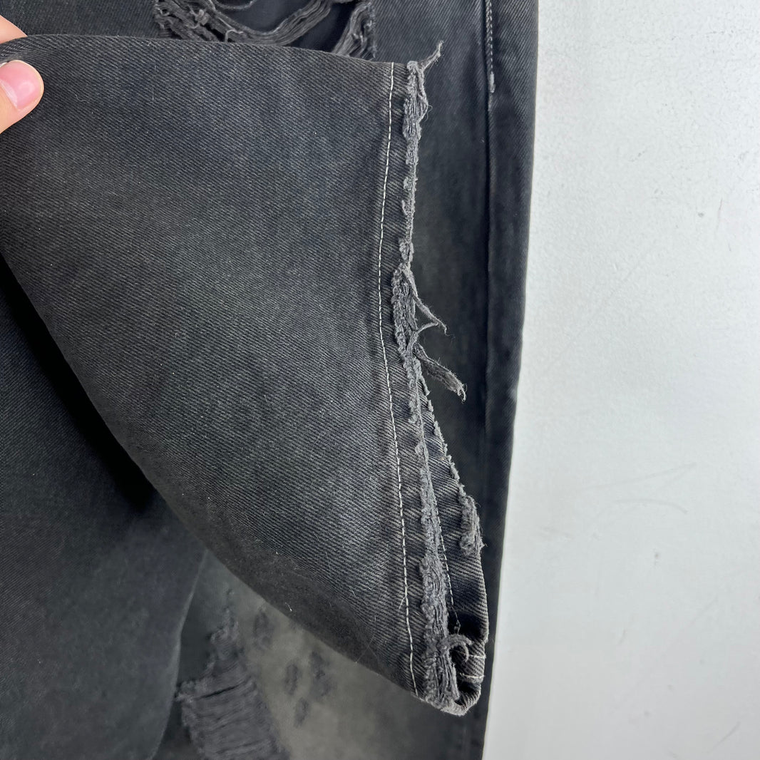 Balenciaga Distressed Straight Leg Jeans