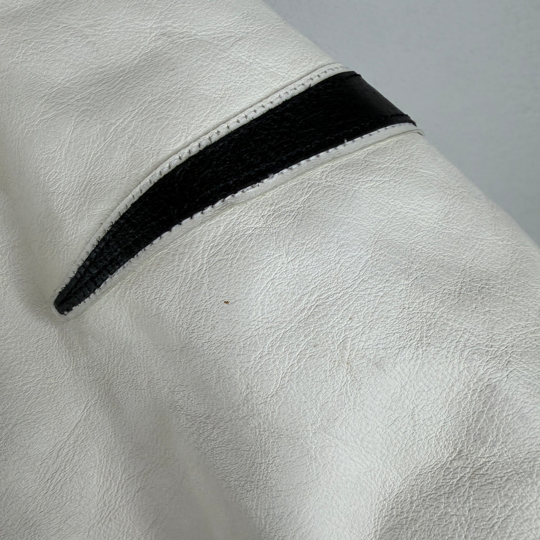 Supreme Nike White Leather Hooded Anorak