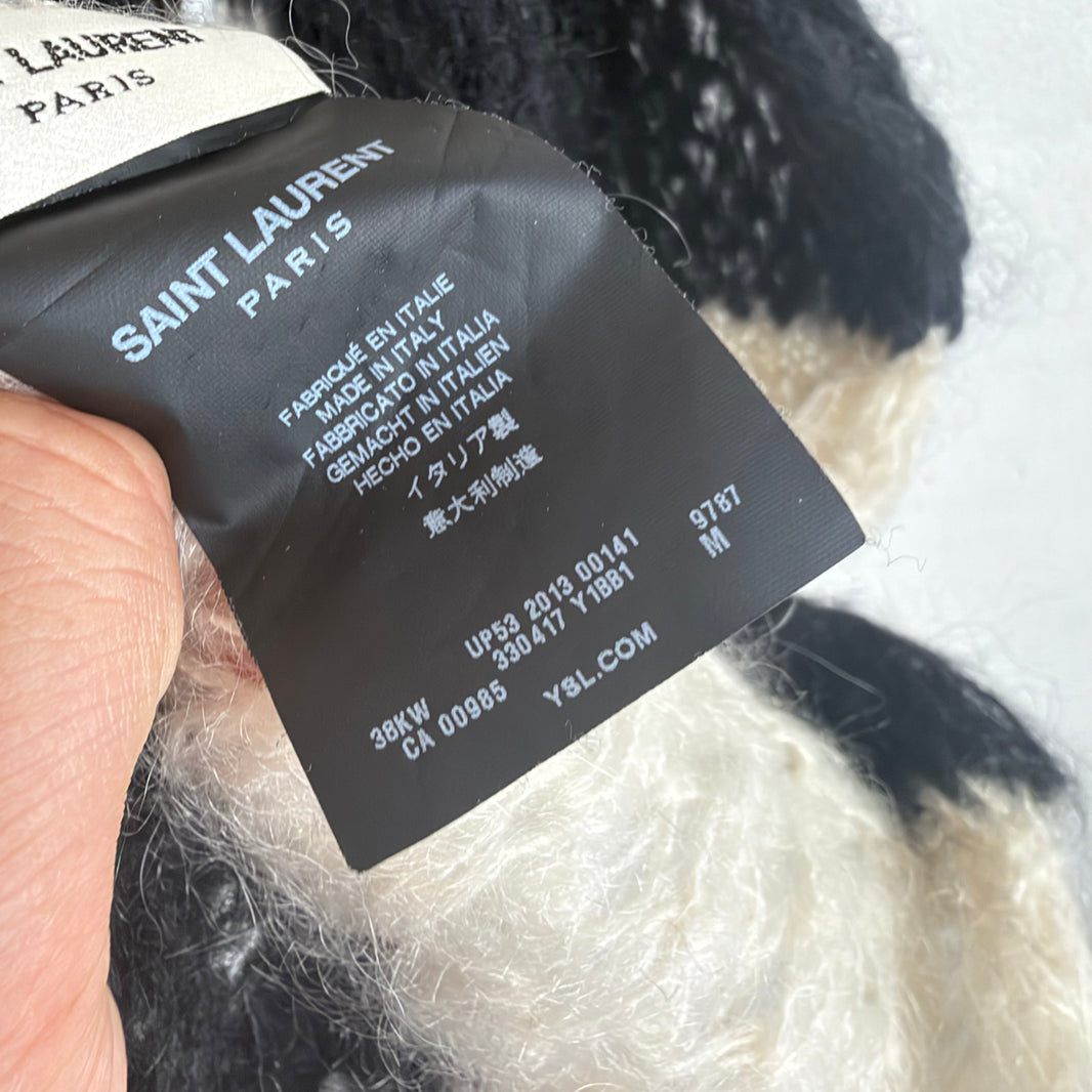 Saint Laurent Knit Striped Scarf
