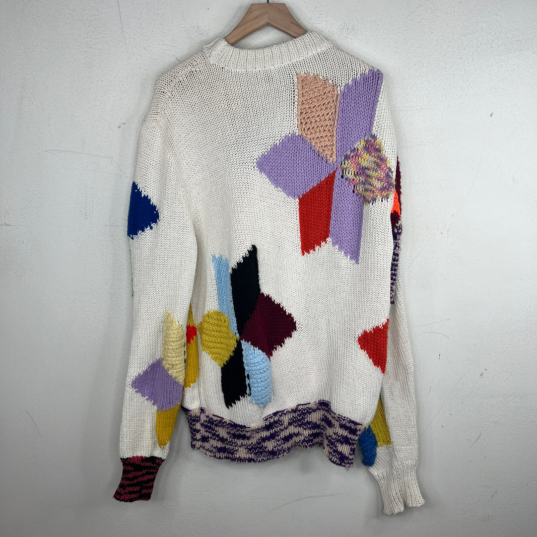Calvin Klein 205W39NYC White Knit Sweater