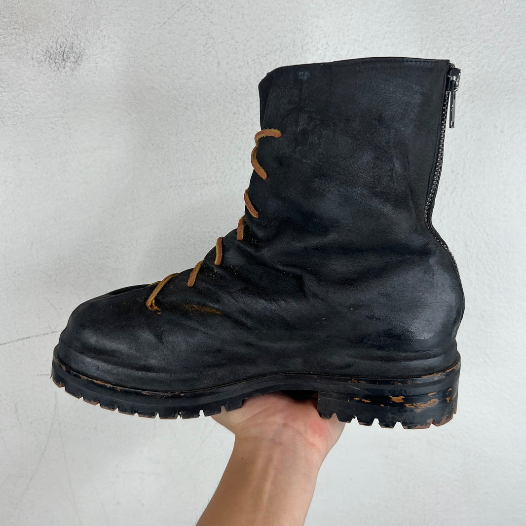 424 Black Laced Marathon Boots