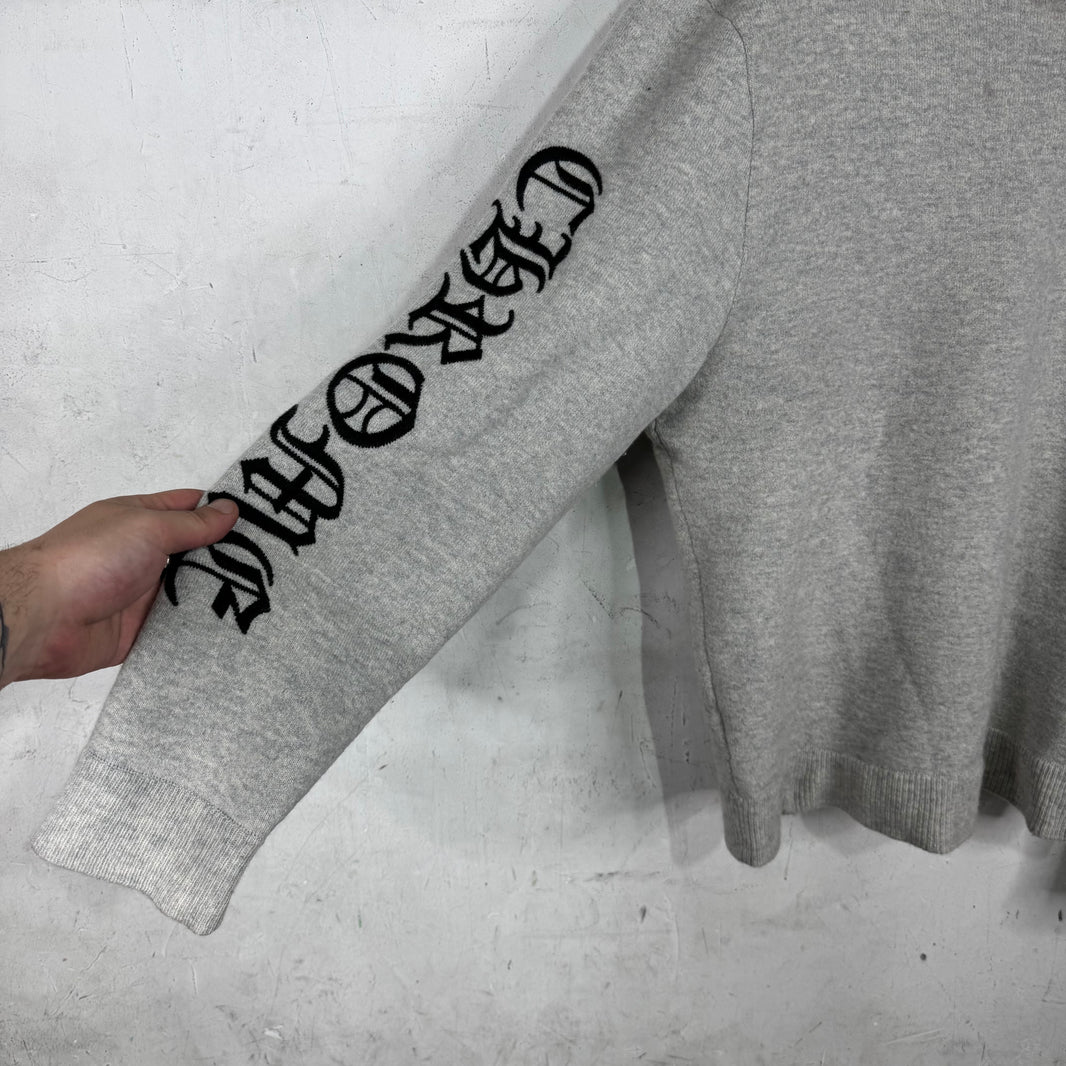 Chrome Hearts Cashmere Script Embroidered Crewneck