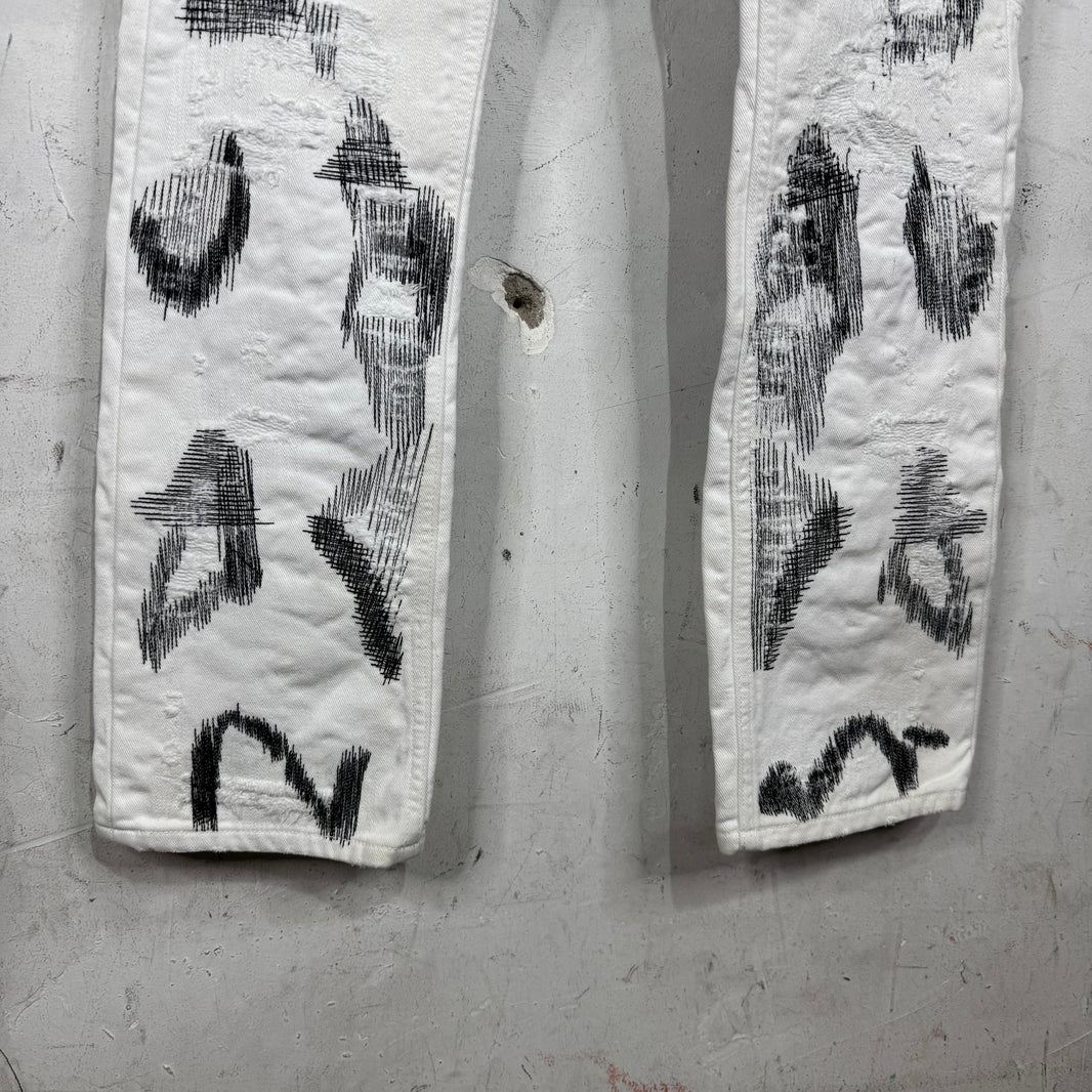 Endless Denim White Boro Jeans
