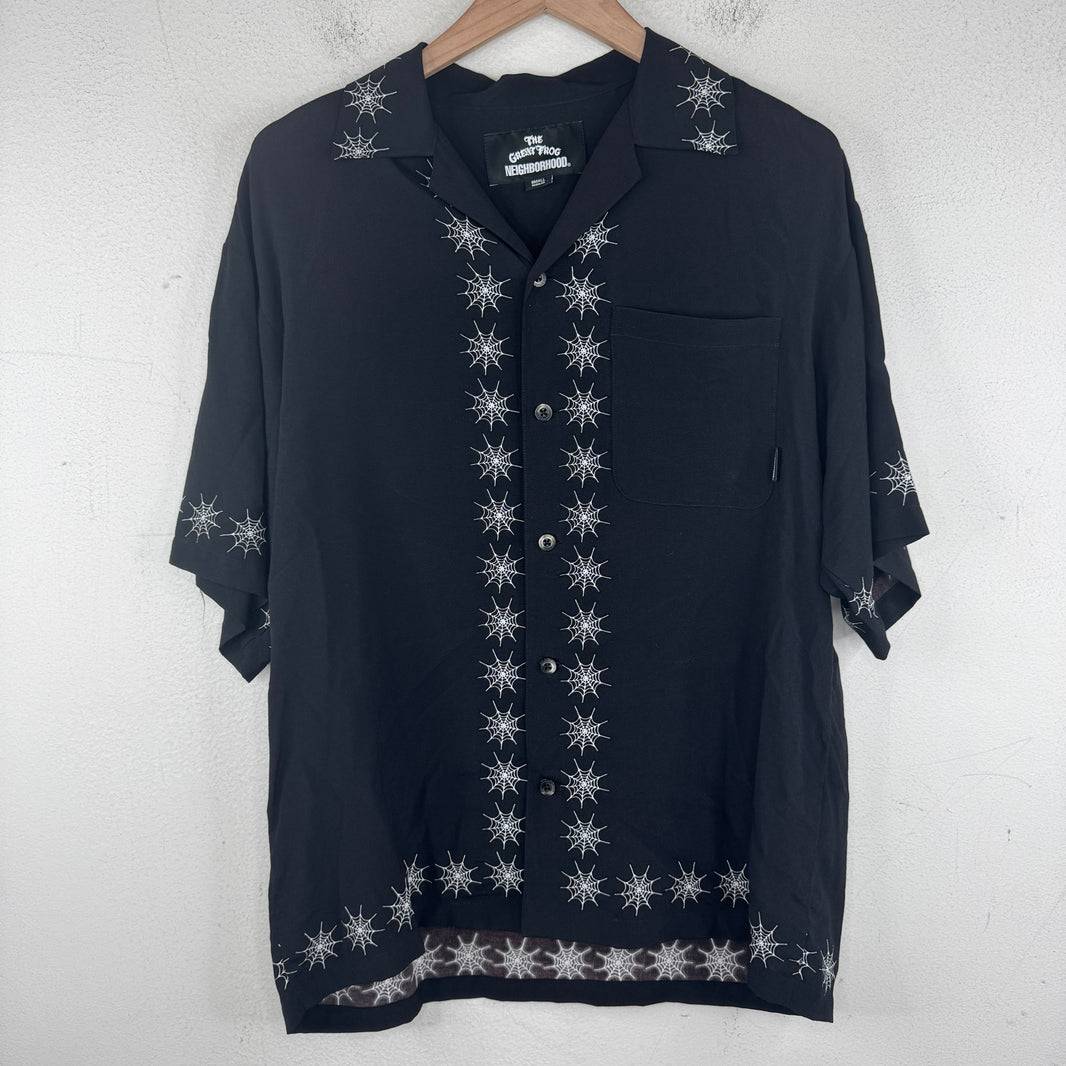 Neighborhood The Great Frog Spider Web Button Up Shirt