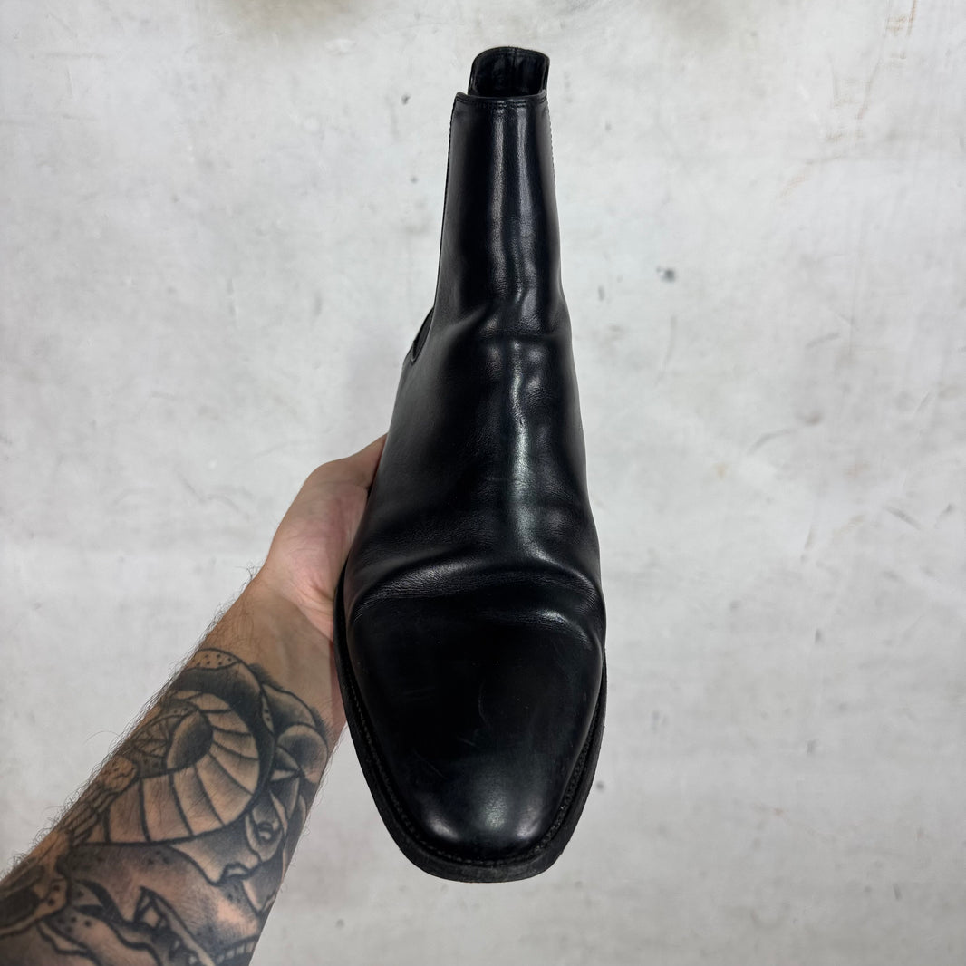 Saint Laurent Black Leather Chelsea Boots