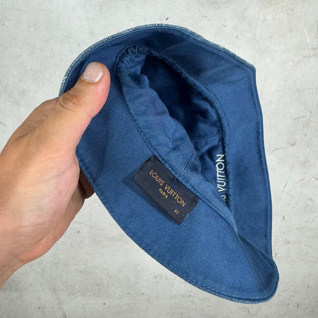 Louis Vuitton Reversible Denim Monogram Bucket Hat