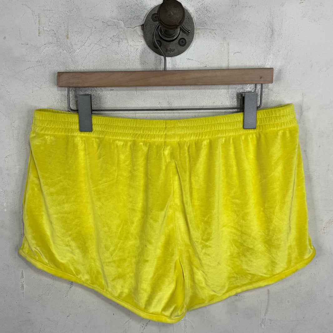 Balenciaga Velour Shorts Yellow