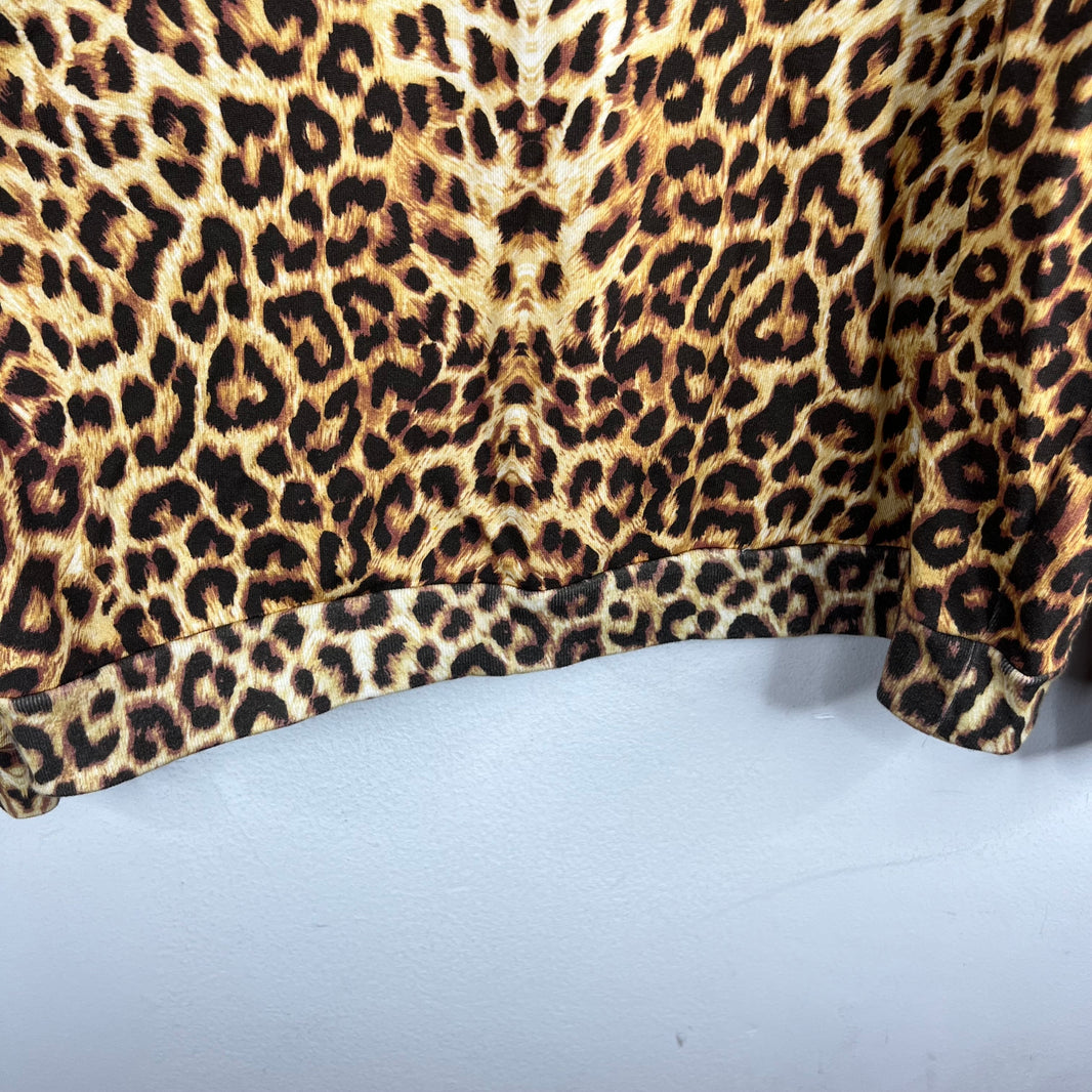 Celine Leopard Spell Out Logo Hoodie