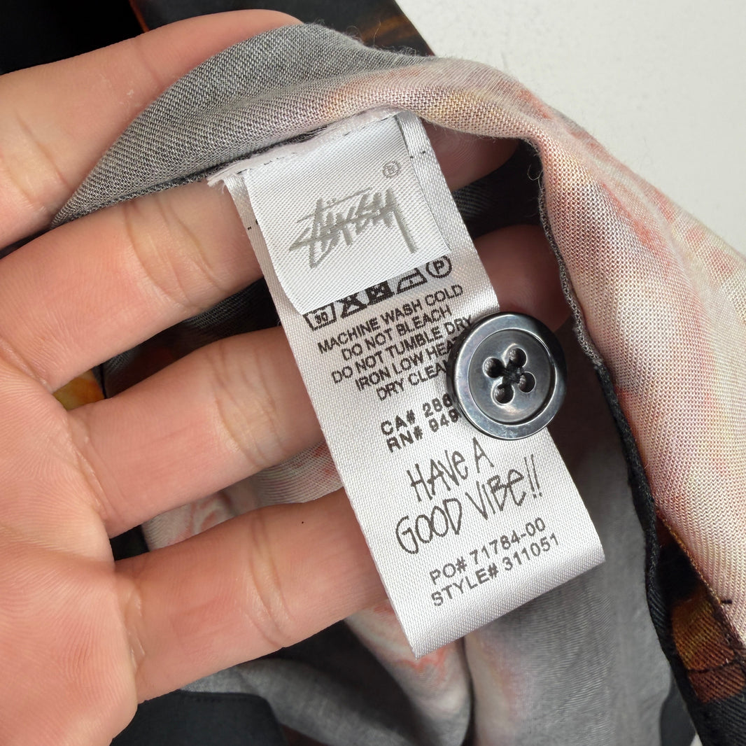 Stussy Dries Van Noten Rose Flame Button Up Shirt