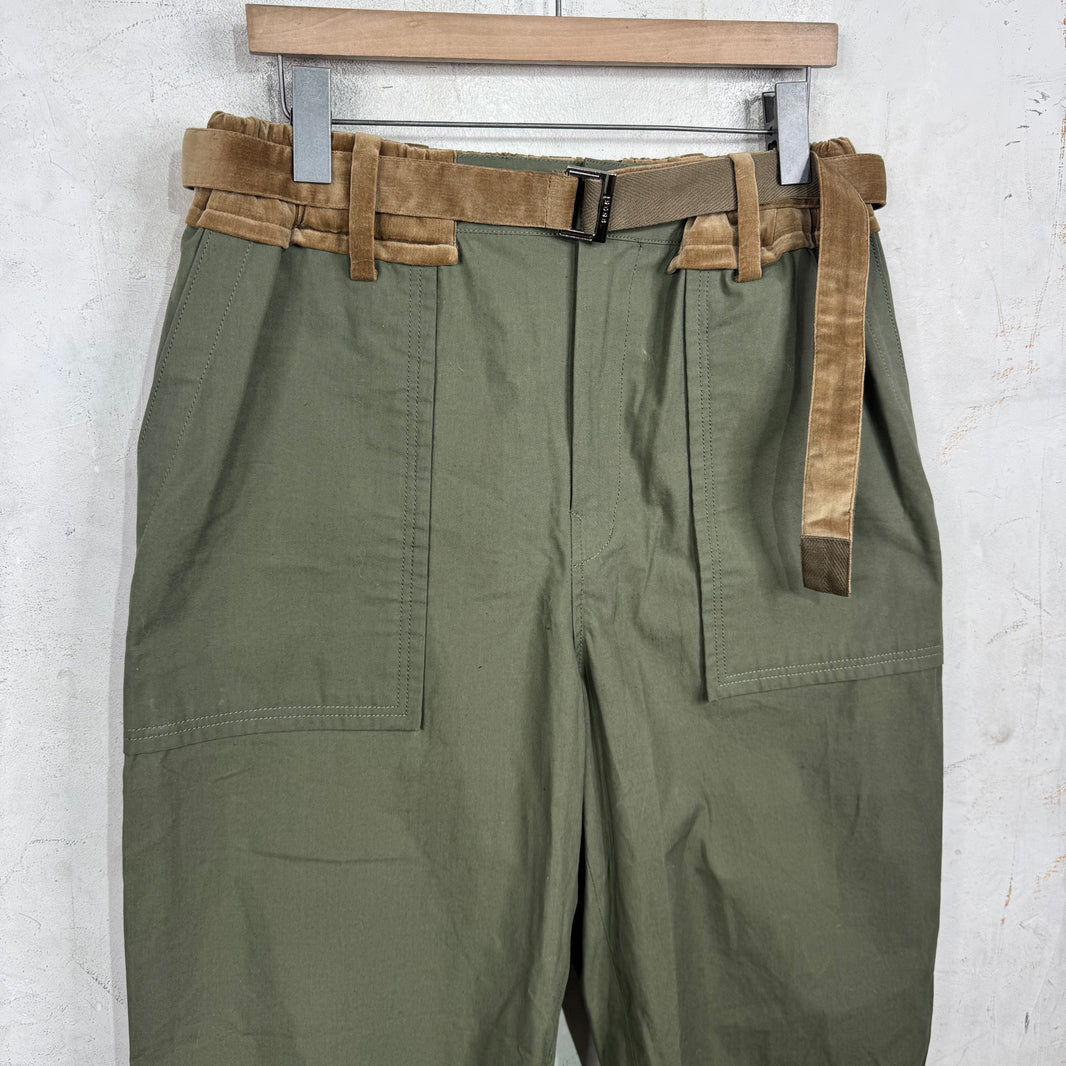 Sacai Velour Belted Capris