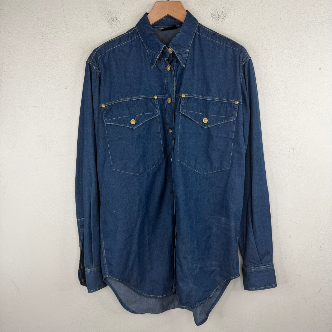 Versace Vintage Denim Button Up Shirt
