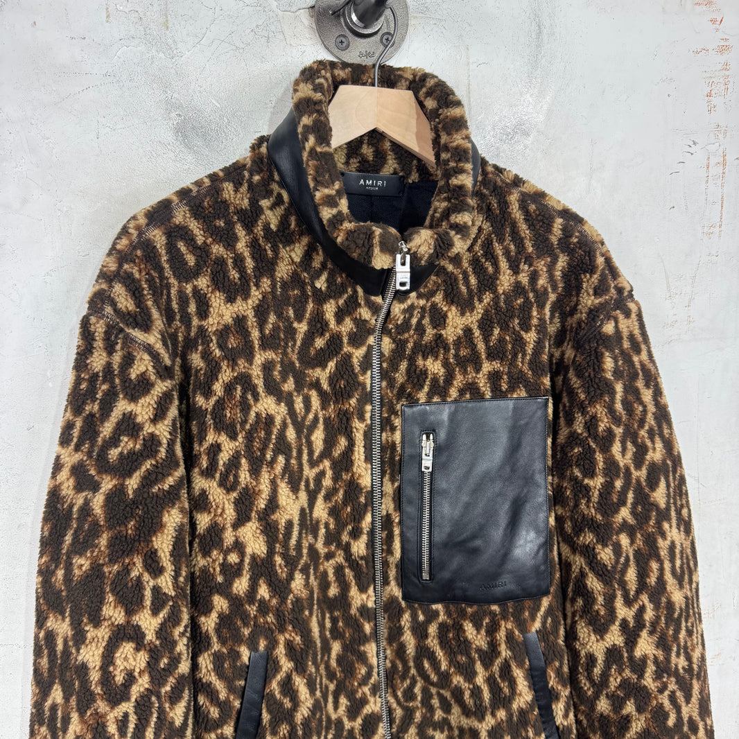 Amiri Leopard Fleece Jacket