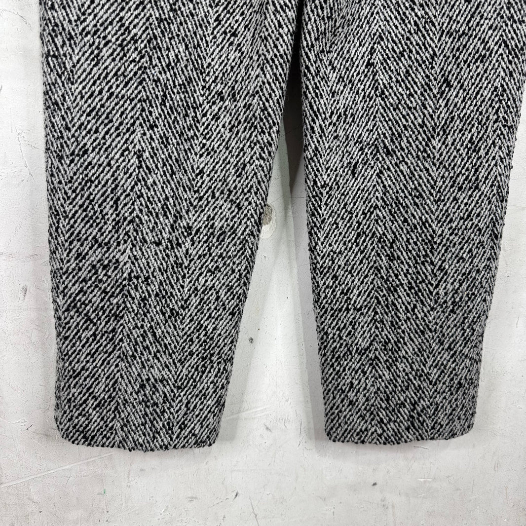 Prada Belted Tweed Trousers