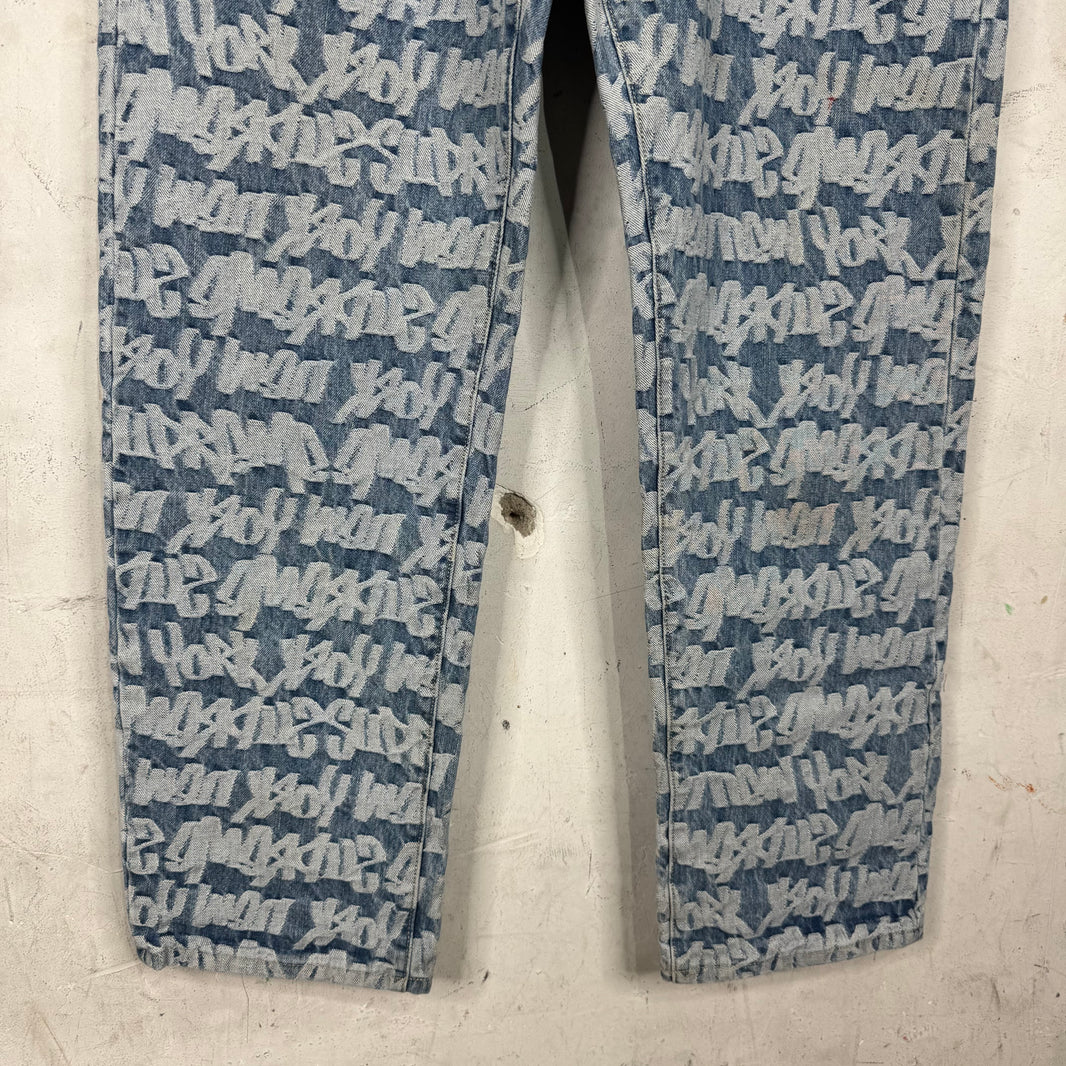 Supreme Jacquard Fat Tip Logo Jeans