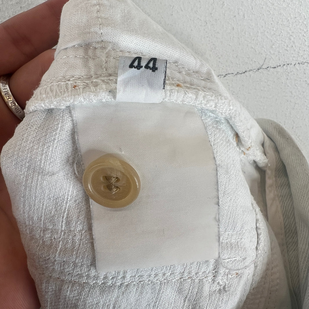 Margiela White Distressed Inside Out Jeans