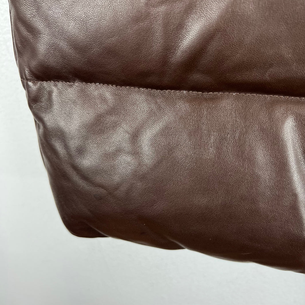Ralph Lauren Lambskin Leather Puffer Vest