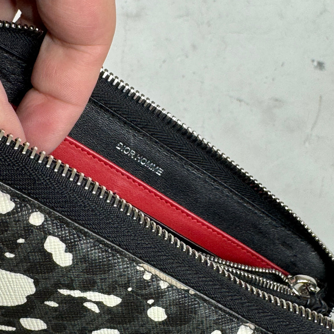 Dior Oblique Splatter Zip Wallet