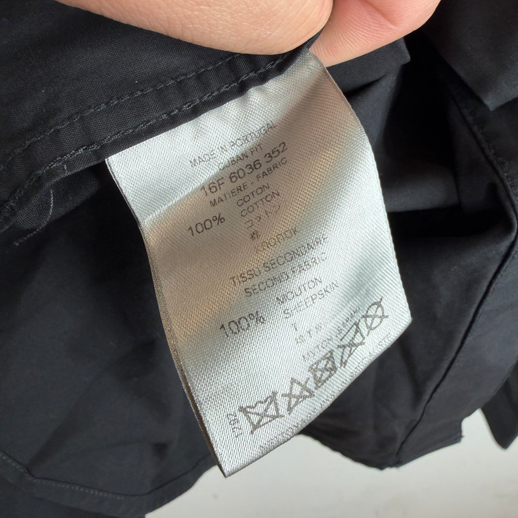 Givenchy Leather Floral Button Up Shirt