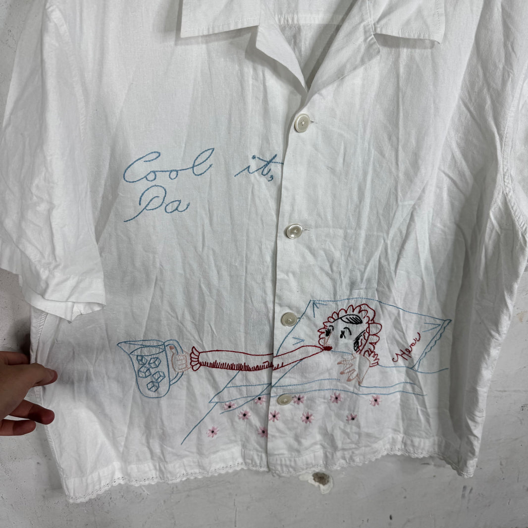 Bode Cool It Embroidered Shirt