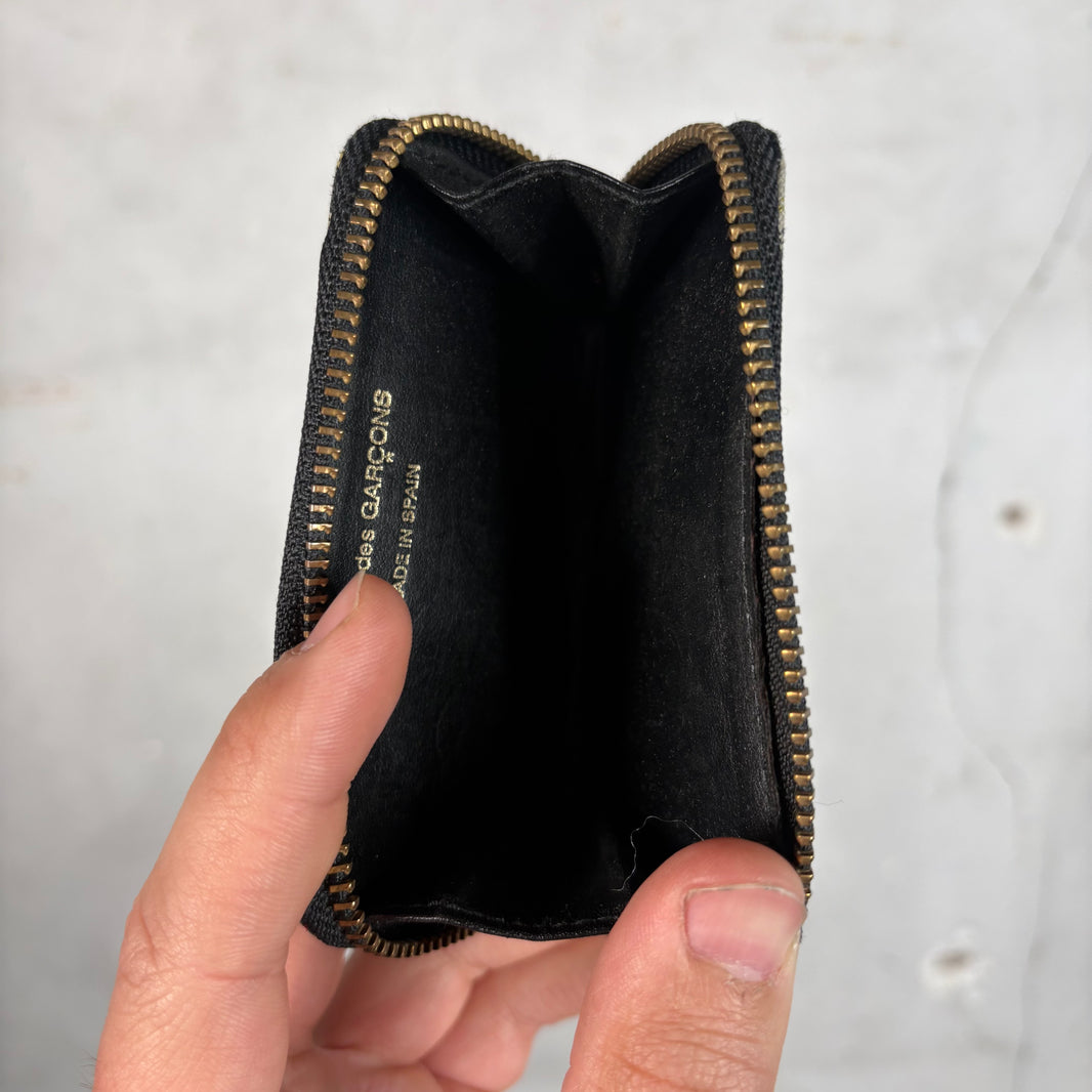 CDG Plaid Small Zip Wallet