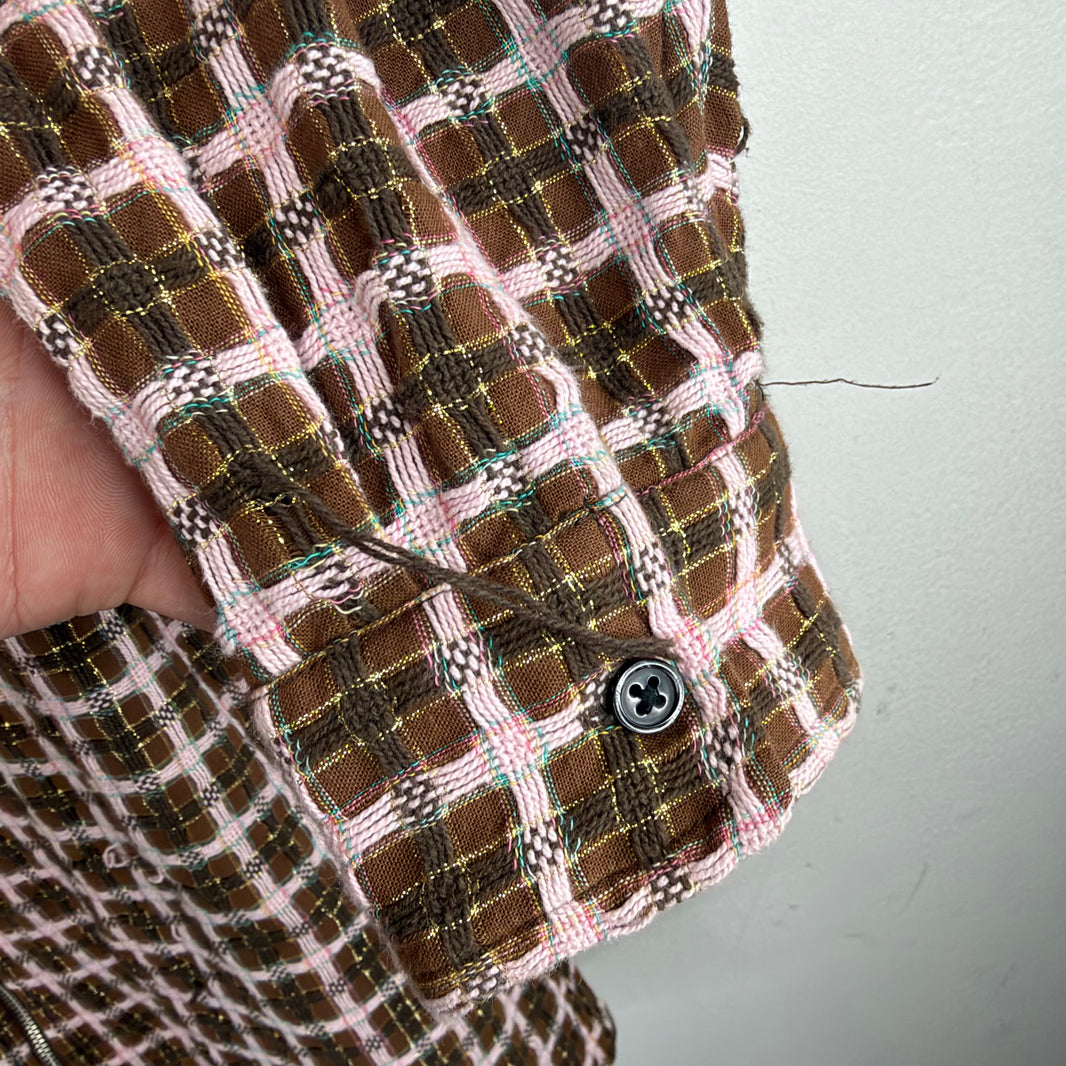 Supreme Brown/Pink Tweed Zip Jacket