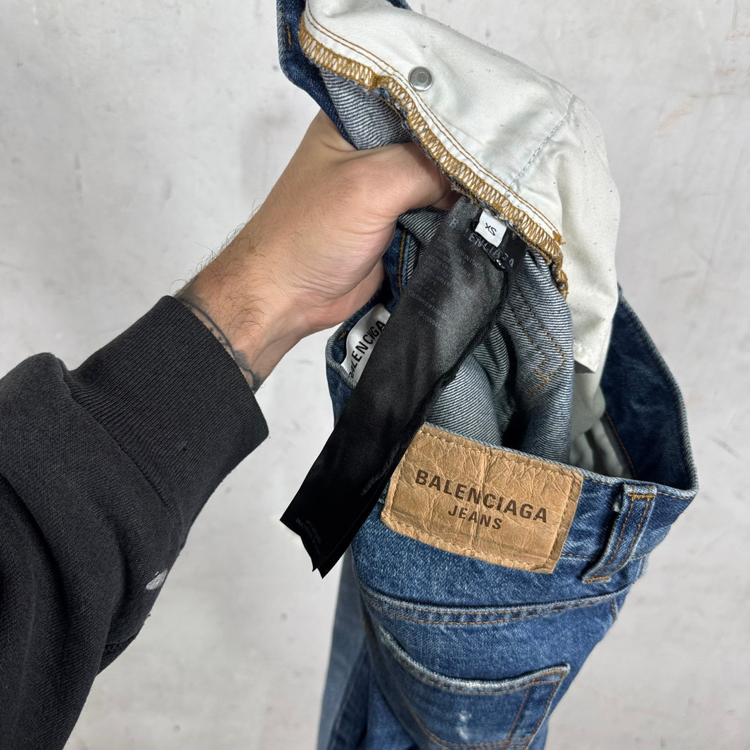 Balenciaga Loose Straight Medium Wash Jeans