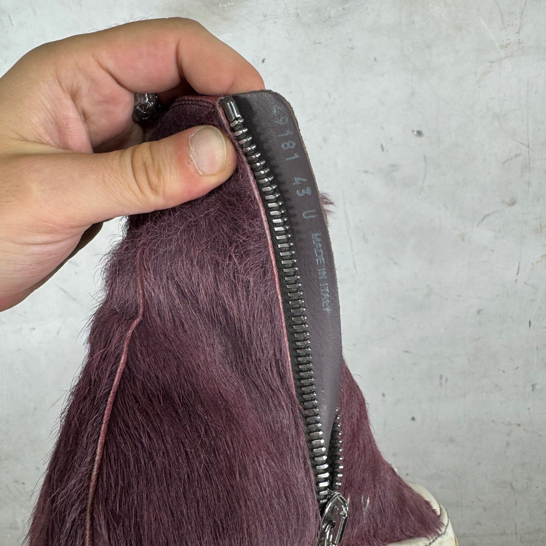 Rick Owens Purple Ponyhair Ramones
