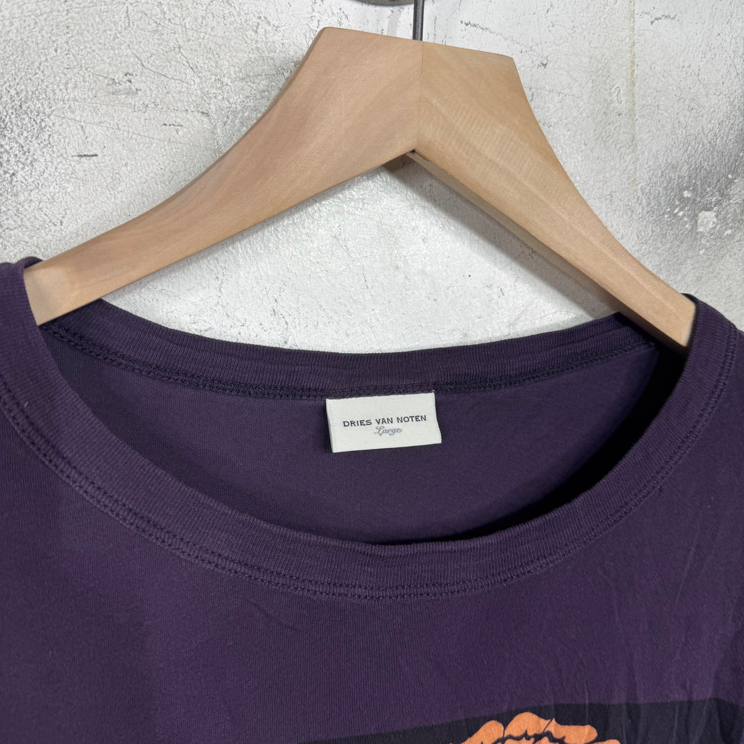 Dries Van Noten Wes Wilson Purple T-Shirt
