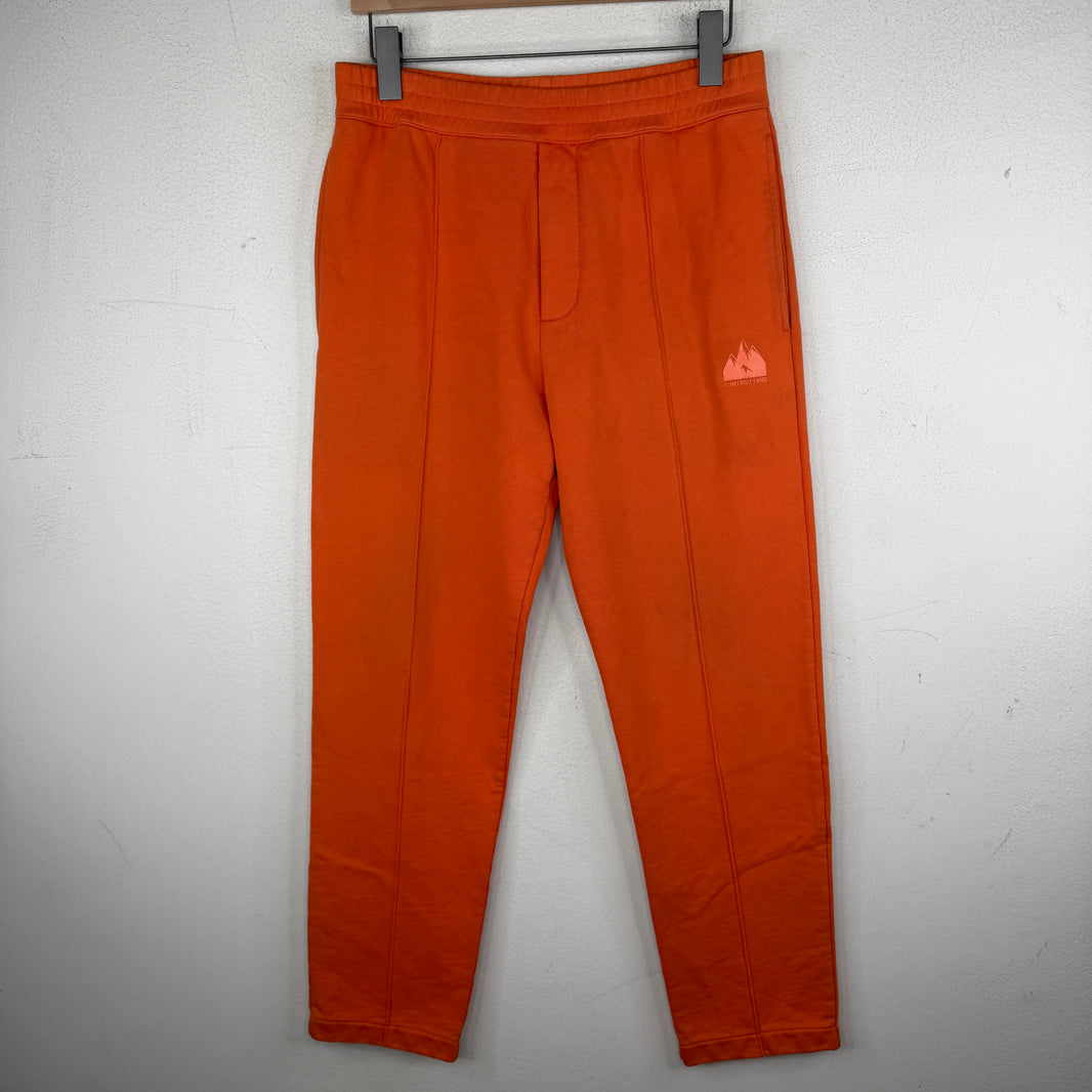 Helmut Lang Orange Pleated Slim Sweatpants